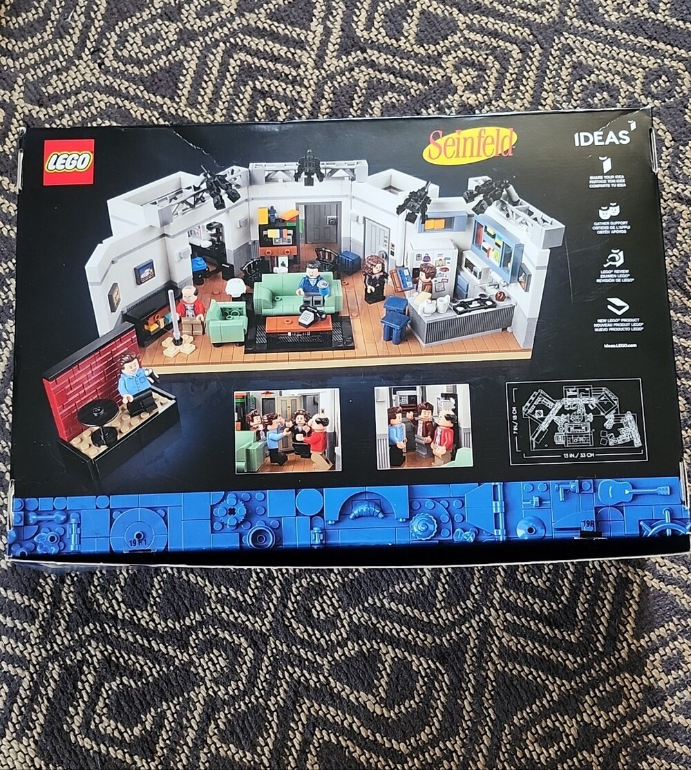 Seinfeld LEGO set on carpet